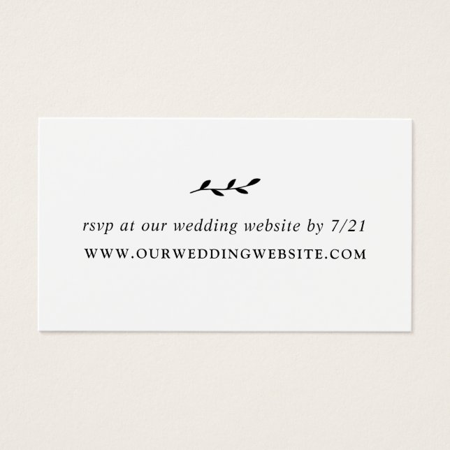 Carte RSVP mariage Website (Devant)