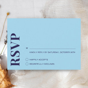 Carte RSVP marine minimaliste moderne