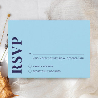 Carte RSVP marine minimaliste moderne