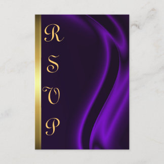 Carte RSVP Marquis Purple Silk Gold