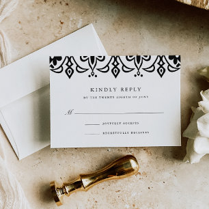 Carte RSVP Marrakech Noir