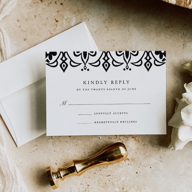 Carte RSVP Marrakech | Noir (Créateur téléchargé)