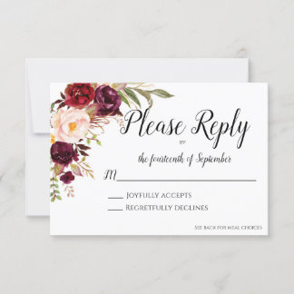 Carte RSVP Marsala