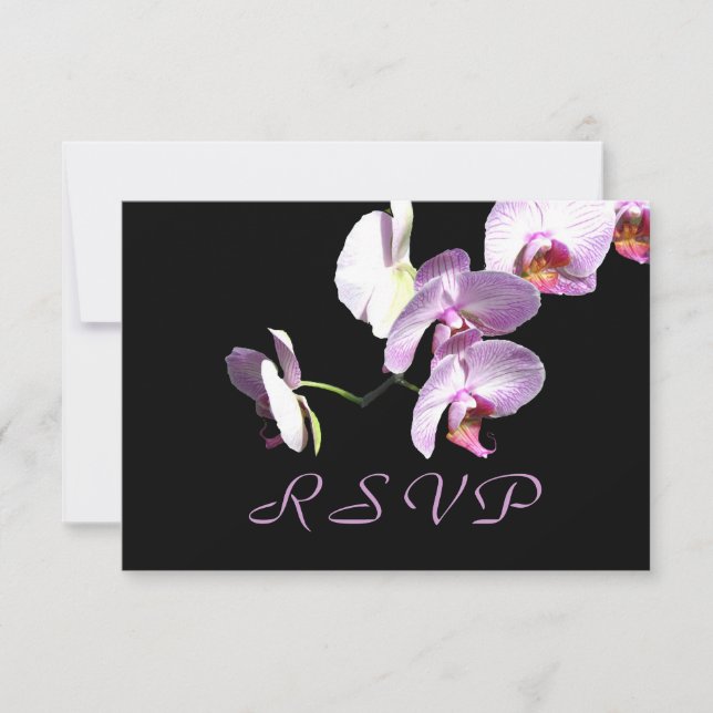 Carte RSVP Mauve Orchids (Devant)