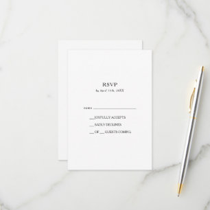 Carte RSVP minimaliste classique