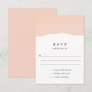 Carte RSVP minimaliste Classique Blush Wedding