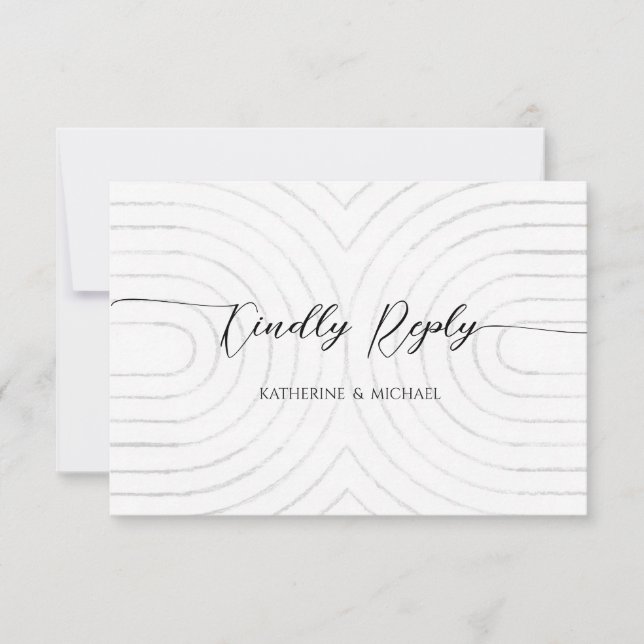 Carte RSVP minimaliste de mariage (Devant)