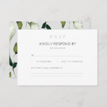 Carte RSVP minimaliste de mariage botanique
