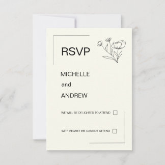 Carte RSVP minimaliste élégante