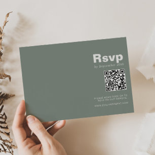 Carte RSVP minimaliste Élégante Forme de Mariage V