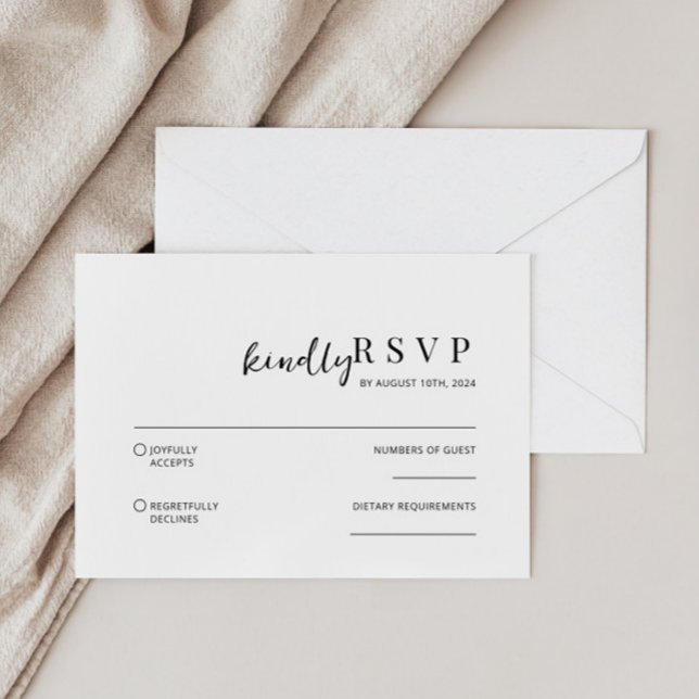 Carte RSVP minimaliste moderne (Créateur téléchargé)