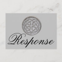 Carte RSVP minimaliste Rustique à noeud celtique