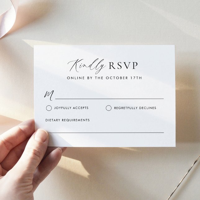 Carte RSVP minimaliste simple (Créateur téléchargé)