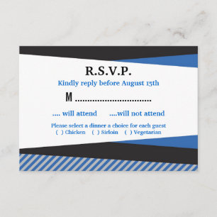 Carte RSVP Mitzvah Barre Cadres inclinés