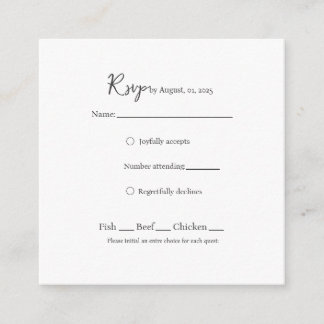 Carte RSVP modèle