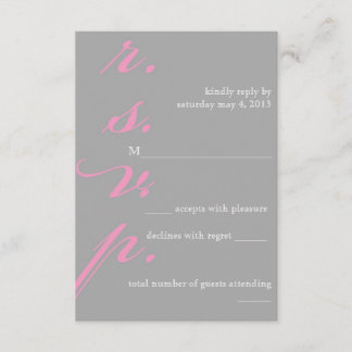 Carte RSVP moderne