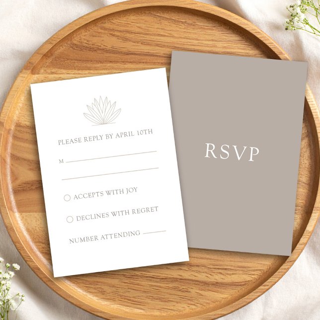 Carte RSVP moderne de Cactus Sud-Ouest (Modern Southwestern Cactus RSVP Card by Fiesta Valley Print)