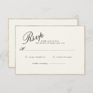 CARTE RSVP MODERNE ET ROMANTIQUE DE MARIAGE CALLIG