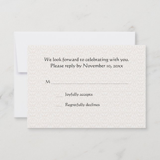 Carte RSVP Moment chère (Devant)