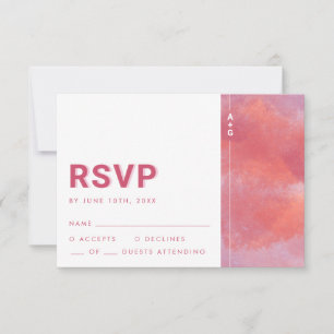 Carte RSVP Monogramme moderne