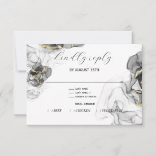 Carte RSVP Onyx et Gold