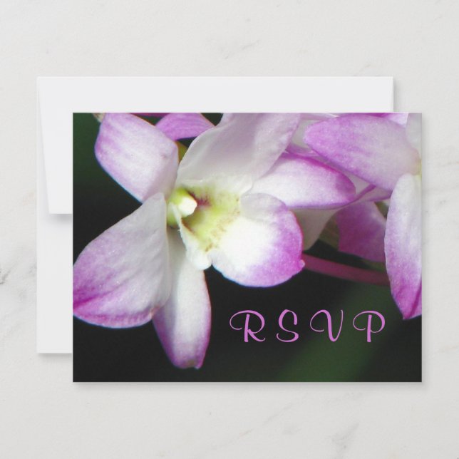 Carte RSVP orchidée (Devant)