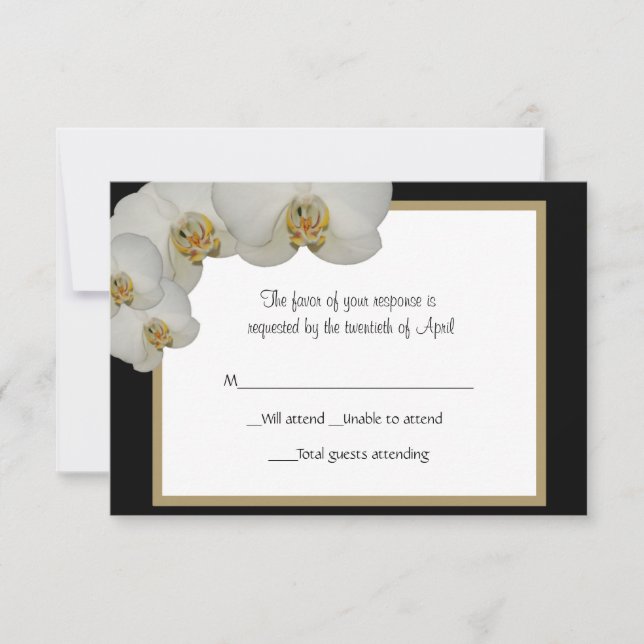 Carte RSVP Orchidées (Devant)