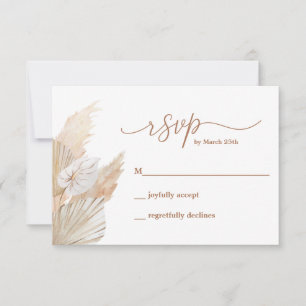 Carte RSVP Pampas Grass Boho