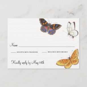 Carte RSVP Papillon