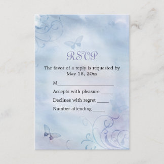 Carte RSVP Papillons & Fils