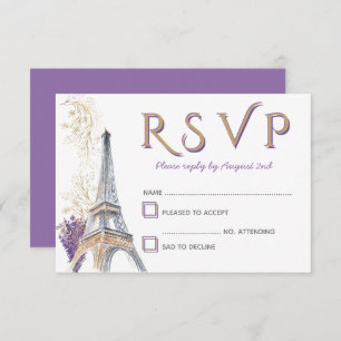 Carte RSVP Paris Tour Eiffel