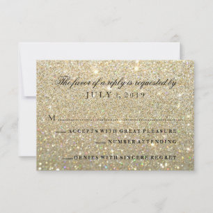 Carte RSVP - Parties scintillant Gold - Fab