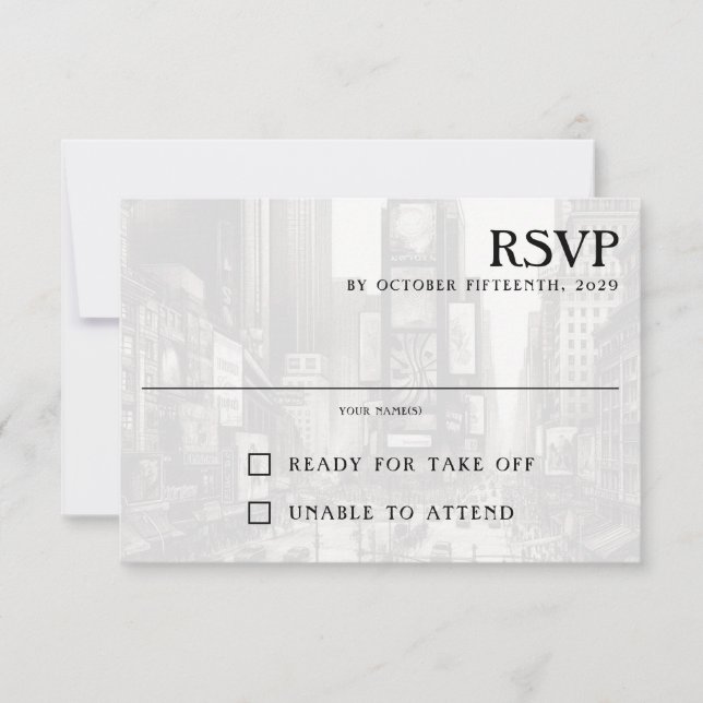 Carte RSVP Passport New York (Devant)