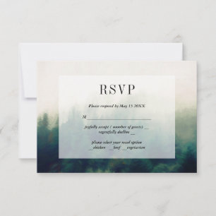 Carte RSVP Paysage Peinture Forestière