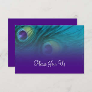Carte RSVP Peacock Turquoise violet