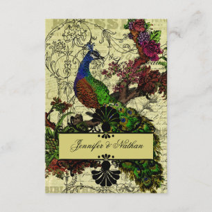 Carte RSVP Peacock vintage