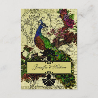Carte RSVP Peacock vintage