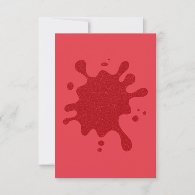 Carte RSVP personnalisable Tomato Red Splash (Devant)