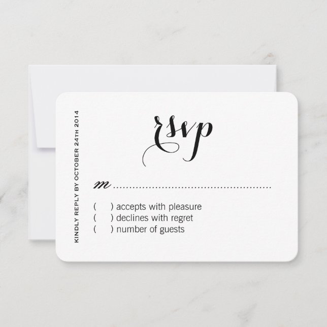 Carte RSVP personnalisée (Devant)