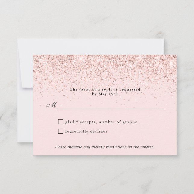 Carte RSVP personnalisée Confetti à Parties scinti (Devant)