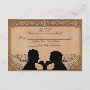 Carte RSVP personnalisée de la cérémonie d'engagem