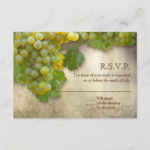 Carte RSVP Petit Chardonnay Vin Pays Art