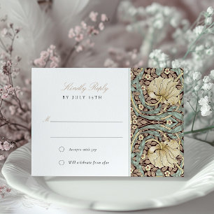 Carte RSVP Pimpernel Vintage Floral Art Nouveau