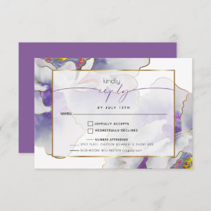 Carte RSVP Plum Purple Imaginaire Peony