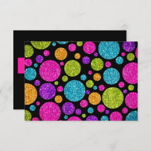 Carte RSVP, points de brillance colorés sur une co