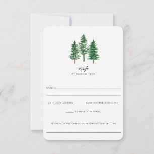 Carte RSVP pour Allergie alimentaire Mariage fores