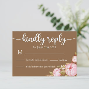 Carte RSVP pour Baby Shower Teddy Bear Baby Bear