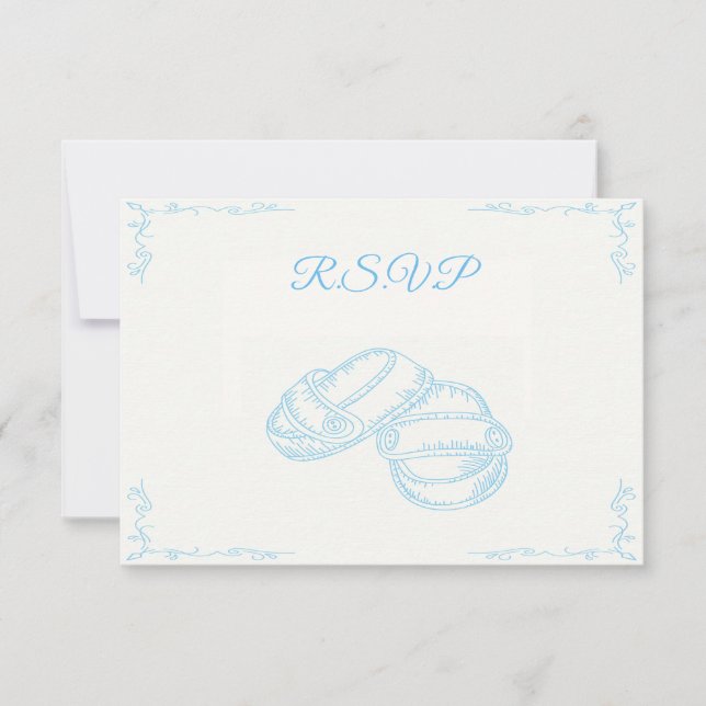 Carte RSVP pour bébé à main tiré (Devant)