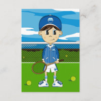 Carte RSVP pour garçon de Tennis mou