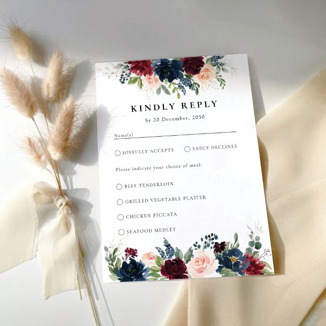 Carte RSVP pour la cérémonie des Mariages de la Bo (Créateur téléchargé)